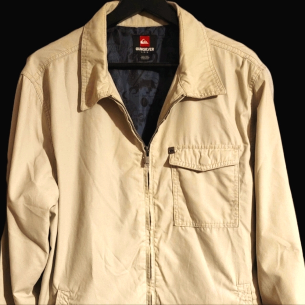 Quiksilver Mens Casual Khaki Jacket Large